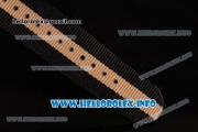 Tag Heuer Carrera Calibre 18 Miyota Quartz Steel Case with White Dial Stick Markers and Yellow/Black Nylon Strap