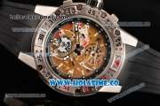 Richard Mille RM 025 Asia Automatic Steel Case with Skeleton Dial and Black Rubber Strap