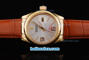 Rolex Datejust Working Chronograph Automatic Movement Full Gold Case with Sliver Dial