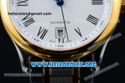 Longines Master Swiss ETA 2824 Automatic Two Tone Case with White Dial and Yellow Gold/Steel Bracelet (AAAF)