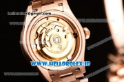 Rolex Datejust Swiss ETA 2671 Automatic Rose Gold Case with Pink Dial Stick Markers and Rose Gold Bracelet (BP)