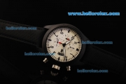 IWC Pilot's Watch TOP GUN Chronograph Quartz Movement PVD Case with White Dial and Nylon Leather Strap