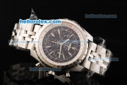 Breitling Bentley Motors Swiss Valjoux 7750 Chronograph Movement Brown Dial with Stainless Steel Strap