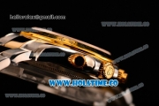 Rolex Daytona II Chrono Swiss Valjoux 7750 Automatic Two Tone Case/Bracelet with Grey Dial Stick Markers and Yellow Gold Bezel (JF)