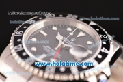 Rolex GMT-Master Vintage Rolex 3186 Automatic Full Steel with White Dot Markers and Black Dial (BP)