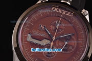 Tag Heuer Mikrogirder 2000 Chronograph Miyota Quartz Steel Case with PVD Bezel - Brown Dial