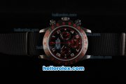 Rolex Daytona Quartz Movement PVD Case with Black Dial and White Numeral Markers