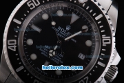 Rolex Sea-Dweller Oyster Perpetual Date Automatic with Black Ceramic Bezel and Black Dial-White Marking and Small Calendar