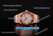 Audemars Piguet Royal Oak 41 Miyota 9015 Automatic Full Rose Gold with White Dial and Diamonds Bezel (EF)