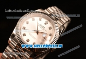 Rolex Datejust 37mm Swiss ETA 2836 Automatic Steel Case with Jubilee Steel Bezel Sliver Dial Diamond Steel Bracelet