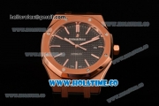 Audemars Piguet Royal Oak 39MM Miyota 9015 Automatic Rose Gold Case with Black Dial and Stick Markers (BP)