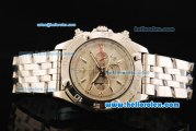 Breitling Chronomat B01 Chronograph Quartz Movement Full Steel with Grey Dial and Stick Markers