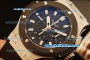 Hublot Big Bang Chronograph Hub 4100 Steel Case with Ceramic Bezel and Carbon Fiber Dial-1:1 Original