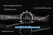 Tag Heuer Mikrograph Chrono Miyota OS10 Quartz Steel Case with White Markers and Black Dial