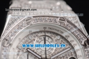 Audemars Piguet Royal Oak Offshore Seiko VK67 Quartz Steel/Diamonds Case with Diamonds Dial and Arabic Numeral Markers