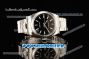 Rolex Oyster Perpetual Air King Clone Rolex 3135 Automatic Steel Case Black Dial With Stick Markers Steel Bracelet (JF)