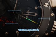 Hublot Big Bang Swiss Valjoux 7750 Automatic Movement PVD Case with Black Dial and Full Ceramic Bezel