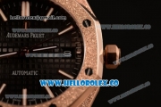 Audemars Piguet Royal Oak 41MM Clone AP Calibre 3120 Automatic Rose Gold Case with Black Dial and Rose Gold Bracelet - (EF)
