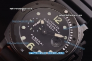 Panerai Luminor Submersible 1000m PAM305 Automatic Black PVD Case with Black Dial and Black Rubber Strap - 7750 Coating