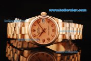 Rolex Datejust Automatic Movement Full Rose Gold with ETA Case and Arabic Numerals
