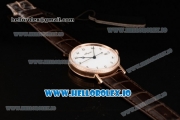 Breguet Classique Japanese Miyota 9015 Automatic Movement Rose Gold White Dial and Arabic Numeral Markers Leather Strap (FF)