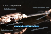 Vacheron Constantin Malte Asia ST25 Automatic Rose Gold Case with Black Leather Strap and White/Black Dial