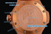 Hublot Big Bang King Swiss Valjoux 7750-CHG Automatic Rose Gold Case with stick Markers and Black Rubber Strap