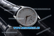 Jaeger-LECoultre Master Control Miyota 9015 Automatic Steel Case with Diamonds Dial Stick Markers and Black Leather Strap