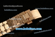 Audemars Piguet Royal Oak Swiss ETA 2824 Automatic Full Yellow Gold with Gold Sitck Markers and White Dial - 1:1 Original