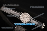 Cartier Rotonde Second Time Zone Day/Night Asia Manual Winding Steel Case with White Dial and Roman Numeral Markers