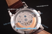Glashutte Original Senator Sixties Automatic Steel Case with Silver Dial and Brown Leather Strap