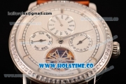 Vacheron Constantin Malte Tourbillon Asia Automatic Steel Case with White Dial Diamonds Bezel and Stick Markers