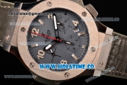 Hublot Big Bang Swiss Valjoux 7750 Automatic Steel Case with Grey Dial and Grey Leather Strap