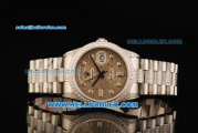 Rolex Day-Date Swiss ETA 2836 Automatic Movement Steel Case with Diamond Bezel and Diamond Strap