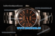 Rolex Milgauss Asia Automatic Full PVD with Orange Stick Markers and Black Dial