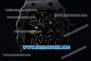 1:1 Richard Mille RM 35-02 RAFAEL NADA Japanese Miyota 9015 Automatic Black PVD Case with Skeleton Dial Black Rubber Strap