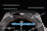 Rolex Submariner Swiss ETA 2836 Automatic Steel Case with Black Dial and Black Rubber Strap Dot Markers