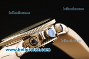 Ulysse Nardin Maxi Marine Chronograph Miyota OS20 Quartz Steel Case with White Dial and White Rubber Strap