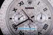 Rolex Daytona Automatic Full Diamond Bezel and Dial-Roman Hour Markers