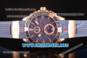 Ulysse Nardin Maxi Marine Diver Miyota Quartz Rose Gold Case with Blue Dial and Stick Markers