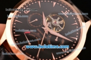 Jaeger-LECoultre Master Asia Automatic Rose Gold Case with Stick/Arabic Numeral Markers and Black Dial