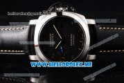 Panerai Luminor Marina 1950 3 Days PAM 312 Asia ST25 Automatic Steel Case with Black Dial and Black Leather Strap Stick/Arabic Numeral Markers