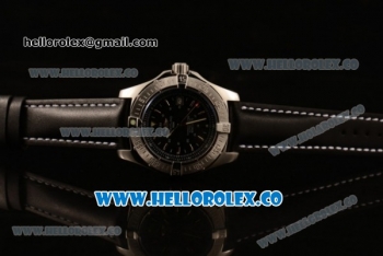 Breitling Colt II Swiss ETA 2824 Automatic Steel Case with Black Dial and Black Leather Strap (AAAF)