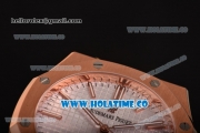 Audemars Piguet Royal Oak 41 Miyota 9015 Automatic Full Rose Gold with White Dial and Stick Markers (EF)