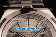 Vacheron Constantin Overseas Chrono Miyota 9015 Automatic Steel Case with Silver Dial and Steel Bracelet