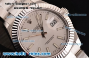 Rolex Datejust II Asia 2813 Automatic Stainless Steel Case with Stainless Steel Strap and White Dial