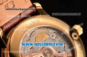 Omega De Ville Co-Axial Swiss ETA 2824 Automatic Yellow Gold Case with Gold Dial and Brown Leather Strap