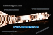 Rolex Datejust Swiss ETA 2671 Automatic Rose Gold Case with Purple Dial Diamonds Markers and Rose Gold Bracelet (BP)