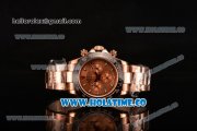 Rolex Daytona Chrono Swiss Valjoux 7750 Automatic Rose Gold Case with Ceramic Bezel Rose Gold Dial and Stick Markers (BP)