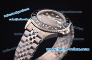 Rolex GMT Master Vintage Asia 2813 Automatic Full Steel with PVD Bezel and Black Dial